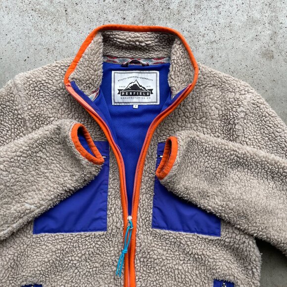 Penfield Fleece Jacket Full Zip Oatmeal Men’s Small Regular Outdoors Hunting - Picture 3 of 7